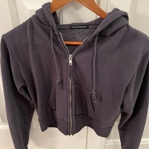 Brandy Melville cropped jacket slate blue